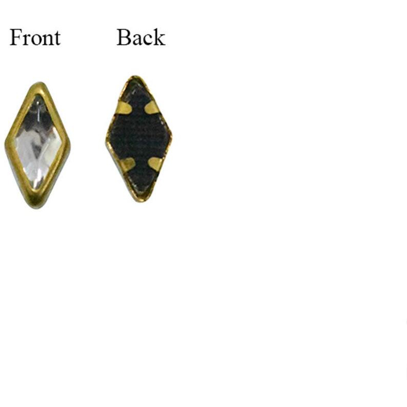 Embroiderymaterial Raw Material Flat Glue On Kundan Stones Beads For Craft, Jewellery Making, Bangles Work, Maggam Work Material, Stones For Embroidery Work, Aari Work (Diamond Shape-5X8Mm, 500 Pieces)