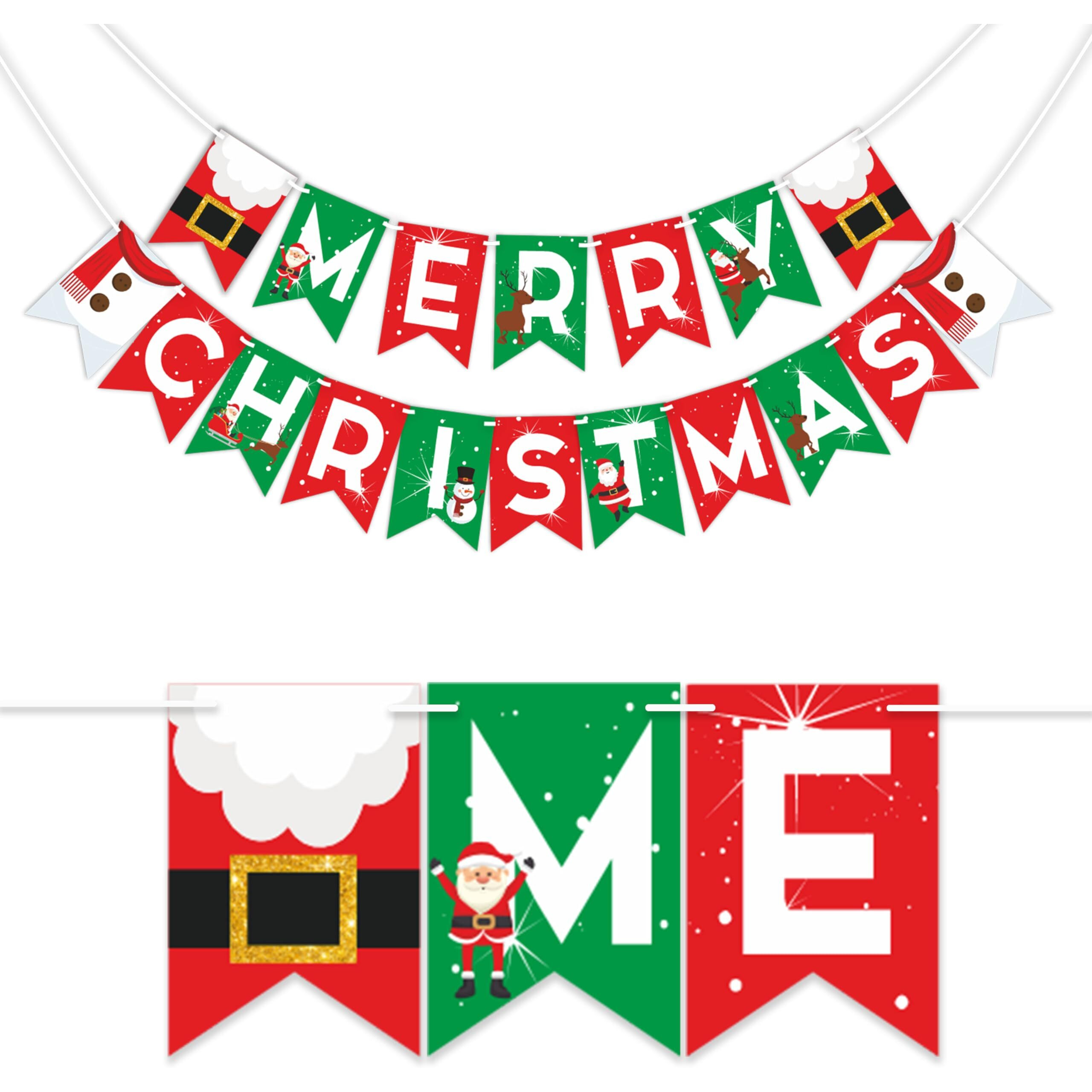 Wobbox Merry Christmas Banner, Happy Christmas Banner, Christmas Decorations Items For Home-Fp1017