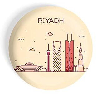 Dhcrafts Fridge Magnet Brown Color Riyadh Glossy Finish Design Pack Of 1