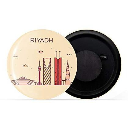Dhcrafts Fridge Magnet Brown Color Riyadh Glossy Finish Design Pack Of 1