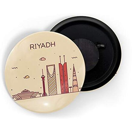 Dhcrafts Fridge Magnet Brown Color Riyadh Glossy Finish Design Pack Of 1
