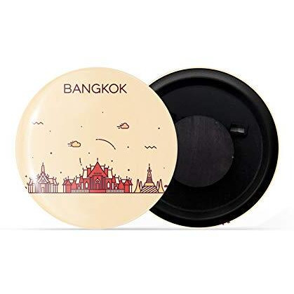 Dhcrafts Fridge Magnet Brown Color Bangkok Glossy Finish Design Pack Of 1