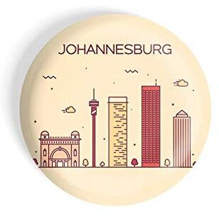 Dhcrafts Fridge Magnet Brown Color Johannesburg Glossy Finish Design Pack Of 1
