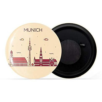 Dhcrafts Fridge Magnet Brown Color Munich Glossy Finish Design Pack Of 1