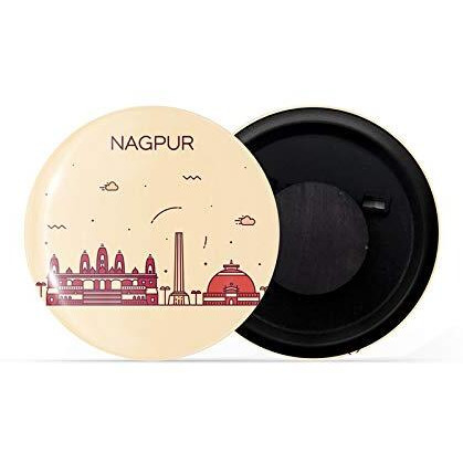 Dhcrafts Fridge Magnet Brown Color Nagpur Glossy Finish Design Pack Of 1
