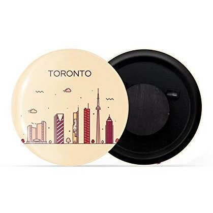 Dhcrafts Fridge Magnet Brown Color Toronto Glossy Finish Design Pack Of 1