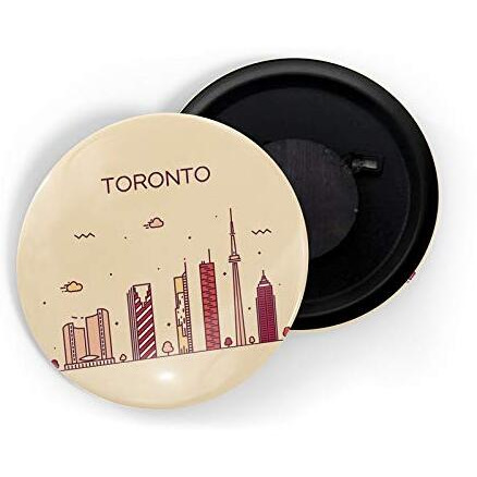 Dhcrafts Fridge Magnet Brown Color Toronto Glossy Finish Design Pack Of 1