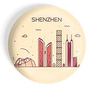 Dhcrafts Fridge Magnet Brown Color Shenzhen Glossy Finish Design Pack Of 1
