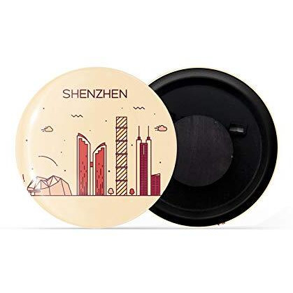 Dhcrafts Fridge Magnet Brown Color Shenzhen Glossy Finish Design Pack Of 1