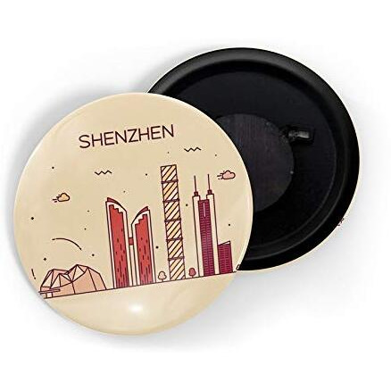 Dhcrafts Fridge Magnet Brown Color Shenzhen Glossy Finish Design Pack Of 1