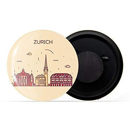 Dhcrafts Fridge Magnet Brown Color Zurich Glossy Finish Design Pack Of 1