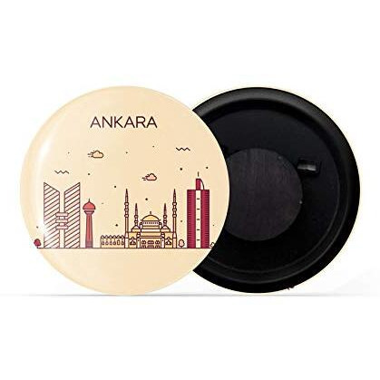 Dhcrafts Fridge Magnet Brown Color Ankara Glossy Finish Design Pack Of 1