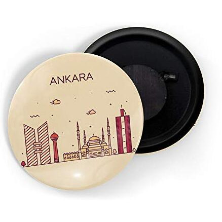 Dhcrafts Fridge Magnet Brown Color Ankara Glossy Finish Design Pack Of 1