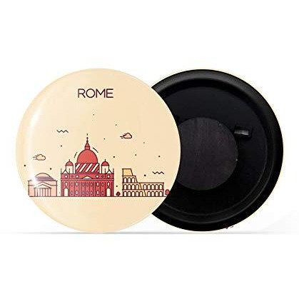 Dhcrafts Fridge Magnet Brown Color Rome Glossy Finish Design Pack Of 1