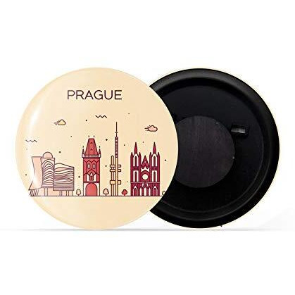 Dhcrafts Fridge Magnet Brown Color Prague Glossy Finish Design Pack Of 1