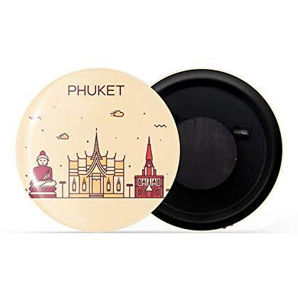 Dhcrafts Fridge Magnet Brown Color Phuket Glossy Finish Design Pack Of 1