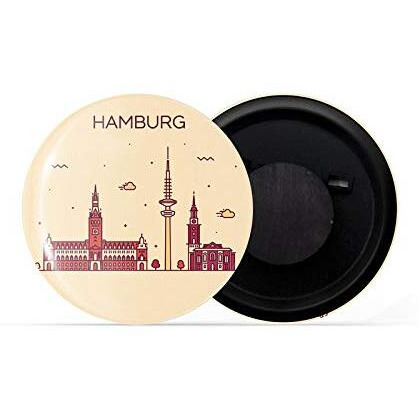 Dhcrafts Fridge Magnet Brown Color Hamburg Glossy Finish Design Pack Of 1