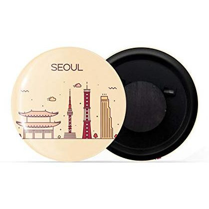 Dhcrafts Fridge Magnet Brown Color Seoul Glossy Finish Design Pack Of 1