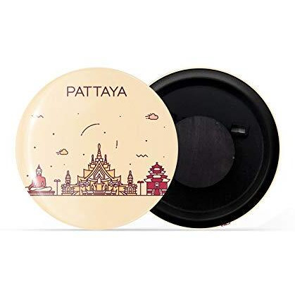 Dhcrafts Fridge Magnet Brown Color Pattaya Glossy Finish Design Pack Of 1