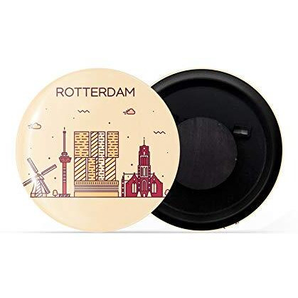 Dhcrafts Fridge Magnet Brown Color Rotterdam Glossy Finish Design Pack Of 1