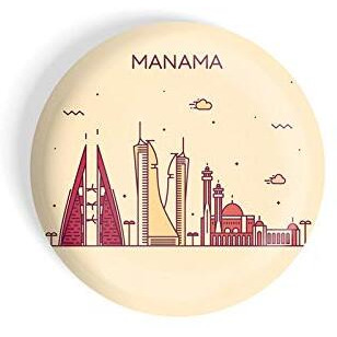 Dhcrafts Fridge Magnet Brown Color Manama Glossy Finish Design Pack Of 1