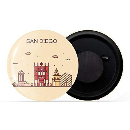 Dhcrafts Fridge Magnet Brown Color San Diego Glossy Finish Design Pack Of 1