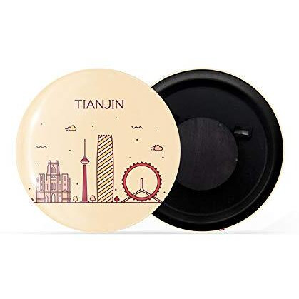 Dhcrafts Fridge Magnet Brown Color Tianjin Glossy Finish Design Pack Of 1