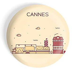 Dhcrafts Fridge Magnet Brown Color Cannes Glossy Finish Design Pack Of 1