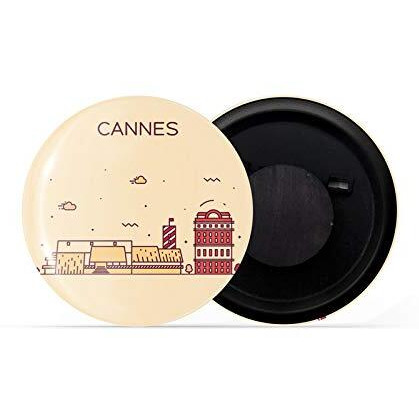 Dhcrafts Fridge Magnet Brown Color Cannes Glossy Finish Design Pack Of 1