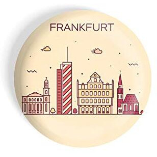 Dhcrafts Fridge Magnet Brown Color Frankfurt Glossy Finish Design Pack Of 1