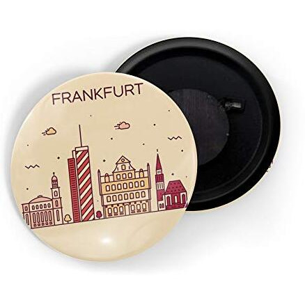 Dhcrafts Fridge Magnet Brown Color Frankfurt Glossy Finish Design Pack Of 1