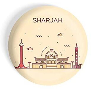 Dhcrafts Fridge Magnet Brown Color Sharjah Glossy Finish Design Pack Of 1