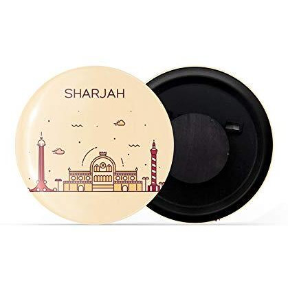 Dhcrafts Fridge Magnet Brown Color Sharjah Glossy Finish Design Pack Of 1