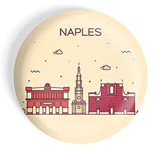 Dhcrafts Fridge Magnet Brown Color Naples Glossy Finish Design Pack Of 1