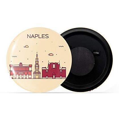 Dhcrafts Fridge Magnet Brown Color Naples Glossy Finish Design Pack Of 1