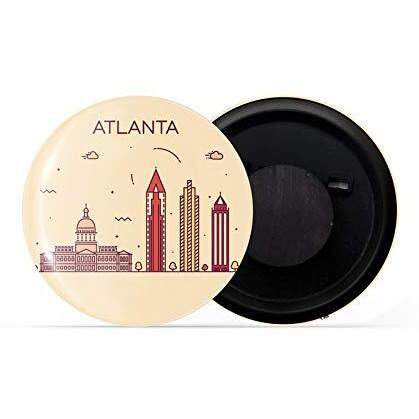 Dhcrafts Fridge Magnet Brown Color Atlanta Glossy Finish Design Pack Of 1