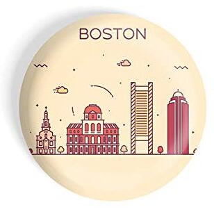 Dhcrafts Fridge Magnet Brown Color Boston Glossy Finish Design Pack Of 1