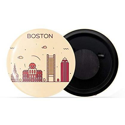Dhcrafts Fridge Magnet Brown Color Boston Glossy Finish Design Pack Of 1