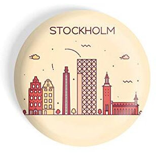 Dhcrafts Fridge Magnet Brown Color Stockholm Glossy Finish Design Pack Of 1