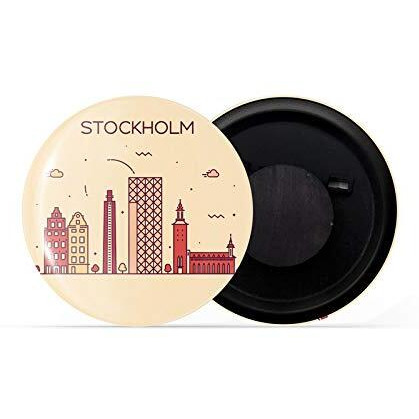 Dhcrafts Fridge Magnet Brown Color Stockholm Glossy Finish Design Pack Of 1