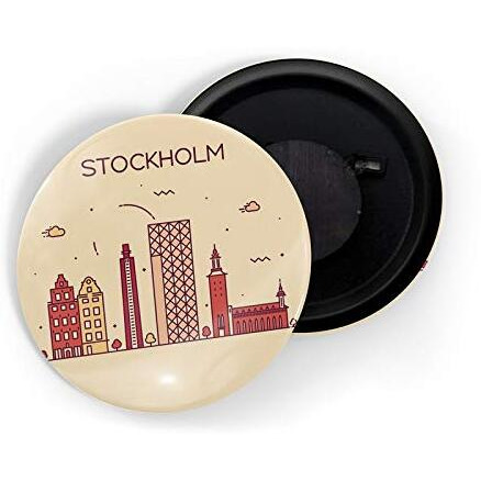 Dhcrafts Fridge Magnet Brown Color Stockholm Glossy Finish Design Pack Of 1