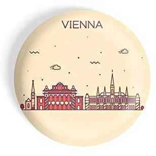 Dhcrafts Fridge Magnet Brown Color Vienna Glossy Finish Design Pack Of 1