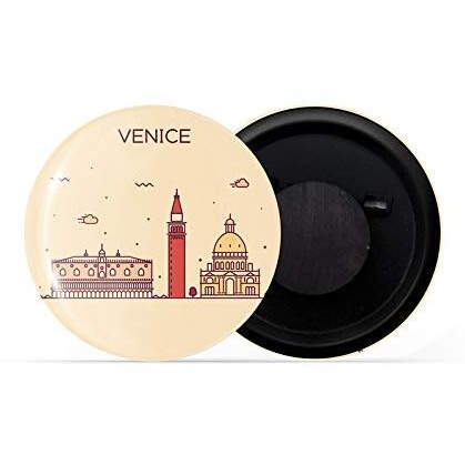 Dhcrafts Fridge Magnet Brown Color Vienna Glossy Finish Design Pack Of 1
