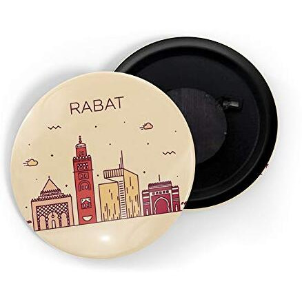 Dhcrafts Fridge Magnet Brown Color Rabat Glossy Finish Design Pack Of 1