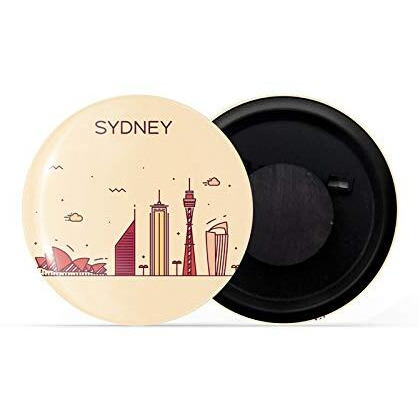 Dhcrafts Fridge Magnet Brown Color Sydney Glossy Finish Design Pack Of 1
