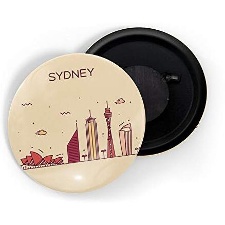 Dhcrafts Fridge Magnet Brown Color Sydney Glossy Finish Design Pack Of 1