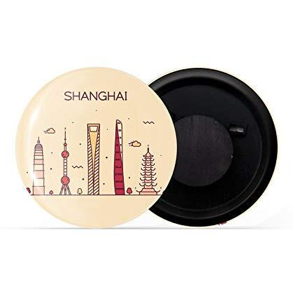 Dhcrafts Fridge Magnet Brown Color Shanghai Glossy Finish Design Pack Of 1