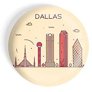 Dhcrafts Fridge Magnet Brown Color Dallas Glossy Finish Design Pack Of 1