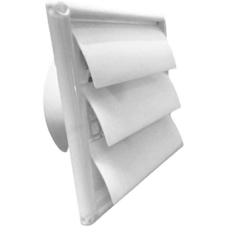 Oicota White Plastic Air Vent 3 Flaps Wall Duct Ventilation Grille Cover, Size-6-Inch (Vent 6C)