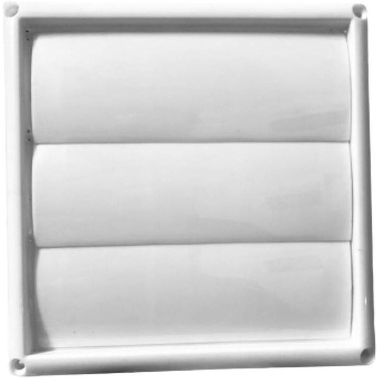 Oicota White Plastic Air Vent 3 Flaps Wall Duct Ventilation Grille Cover, Size-6-Inch (Vent 6C)